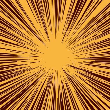 Pop sanat veya retro temalı illüstrasyon için hareket çizgisi arkaplan illüstrasyonu.