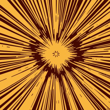 Pop sanat veya retro temalı illüstrasyon için hareket çizgisi arkaplan illüstrasyonu.