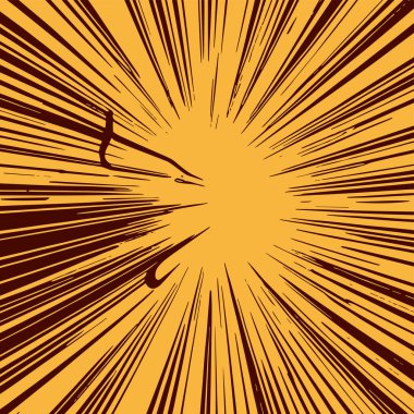 Pop sanat veya retro temalı illüstrasyon için hareket çizgisi arkaplan illüstrasyonu.