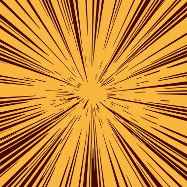 Pop sanat veya retro temalı illüstrasyon için hareket çizgisi arkaplan illüstrasyonu.