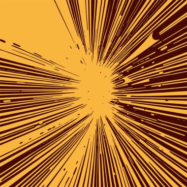 Pop sanat veya retro temalı illüstrasyon için hareket çizgisi arkaplan illüstrasyonu.