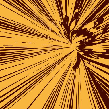 Pop sanat veya retro temalı illüstrasyon için hareket çizgisi arkaplan illüstrasyonu.