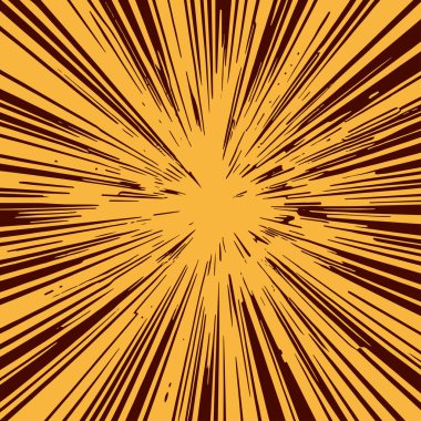 Pop sanat veya retro temalı illüstrasyon için hareket çizgisi arkaplan illüstrasyonu.