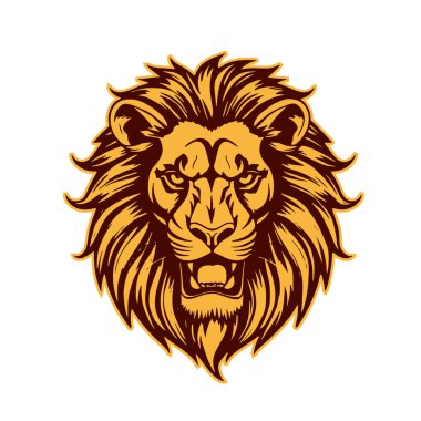 Tek Renkli Aslan Portresi Vahşi ve Güçlü Vahşi Yaşam Vahşi Yaşam İlgili logo için Yakın plan