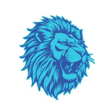 Tek Renkli Aslan Portresi Vahşi ve Güçlü Vahşi Yaşam Vahşi Yaşam İlgili logo için Yakın plan