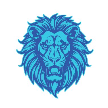 Tek Renkli Aslan Portresi Vahşi ve Güçlü Vahşi Yaşam Vahşi Yaşam İlgili logo için Yakın plan
