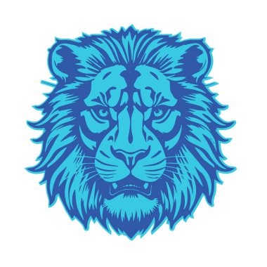 Tek Renkli Aslan Portresi Vahşi ve Güçlü Vahşi Yaşam Vahşi Yaşam İlgili logo için Yakın plan