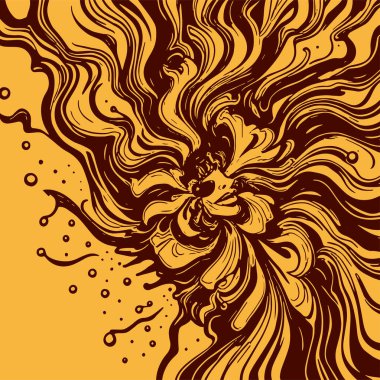 Girdap akış çizgileri olan soyut bir arkaplan. Sanatsal akış çizgileri arka plan sanatı