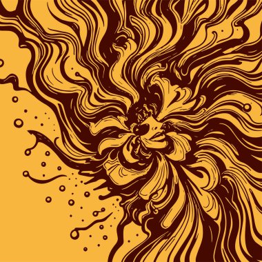 Girdap akış çizgileri olan soyut bir arkaplan. Sanatsal akış çizgileri arka plan sanatı