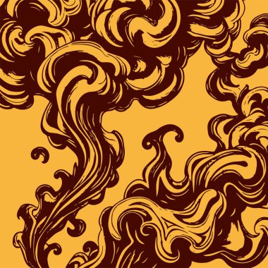 Girdap akış çizgileri olan soyut bir arkaplan. Duman arkaplan sanatının sanatsal akış vuruşları