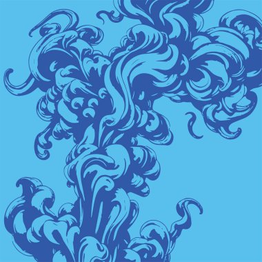 Girdap akış çizgileri olan soyut bir arkaplan. Duman arkaplan sanatının sanatsal akış vuruşları