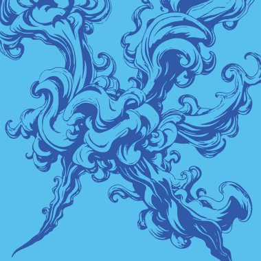 Girdap akış çizgileri olan soyut bir arkaplan. Sanatsal akış vuruşları arka plan sanatı