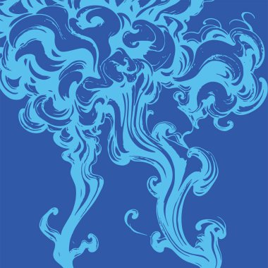 Girdap akış çizgileri olan soyut bir arkaplan. Duman arkaplan sanatının sanatsal akış vuruşları