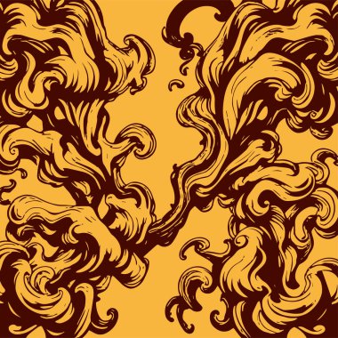 Girdap akış çizgileri olan soyut bir arkaplan. Duman arkaplan sanatının sanatsal akış vuruşları