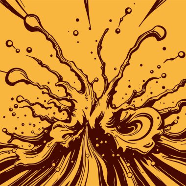 Sıvı veya mürekkep sıçramalarının soyut arkaplanı. Sıvı sıçrama arkaplan sanatı.