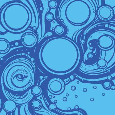 Artistik arka plan sanatı için sıvı girdaplar ve kabarcıklar. Su kabarcıkları ile süsleme.