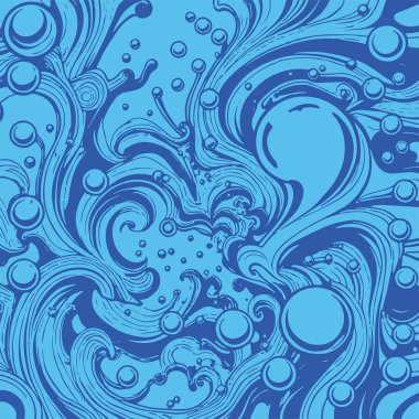 Artistik arka plan sanatı için sıvı girdaplar ve kabarcıklar. Su kabarcıkları ile süsleme.