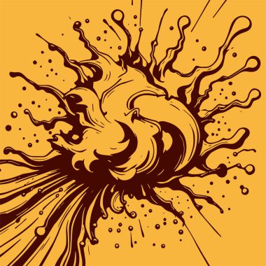 Sıvı veya mürekkep sıçramalarının soyut arkaplanı. Sıvı sıçrama arkaplan sanatı.