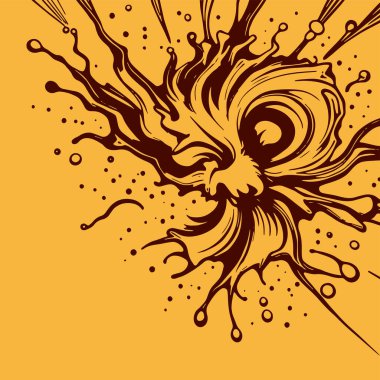 Sıvı veya mürekkep sıçramalarının soyut arkaplanı. Sıvı sıçrama arkaplan sanatı.