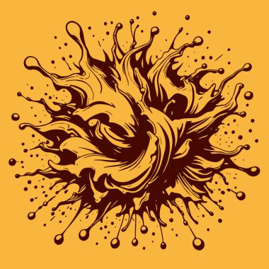 Sıvı veya mürekkep sıçramalarının soyut arkaplanı. Sıvı sıçrama arkaplan sanatı.