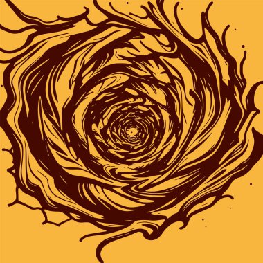 Radyal girdap akış çizgileri olan soyut bir arka plan. Sanatsal akış çizgileri arka plan sanatı