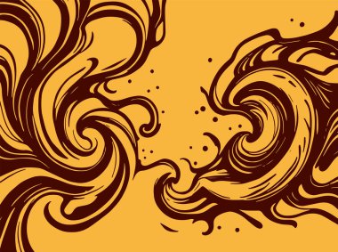 Radyal girdap akış çizgileri olan soyut bir arka plan. Sanatsal akış çizgileri arka plan sanatı