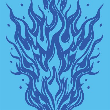 Arkaplan için Dekoratif Yanan Alev dokusu. Pürüzsüz Eğrilerle Ateşli Soyut Arkaplan