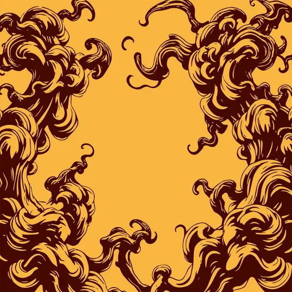 Girdap akış çizgileri olan soyut bir arkaplan. Duman arkaplan sanatının sanatsal akış vuruşları