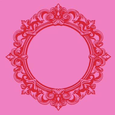 Dekoratif çiçek ve yaprak kıvrımları kabartma çerçeve çizimi. Dekoratif çiçek ve kıvrımların sınır veya arkaplan sanatı oyulmuş süslemeler.