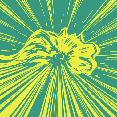 Pop sanat veya retro temalı illüstrasyon için hareket çizgisi arkaplan illüstrasyonu.