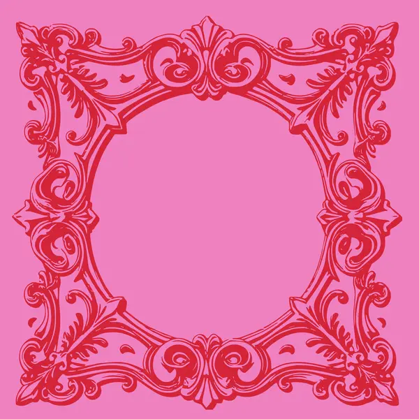 Dekoratif çiçek ve yaprak kıvrımları kabartma çerçeve çizimi. Dekoratif çiçek ve kıvrımların sınır veya arkaplan sanatı oyulmuş süslemeler.