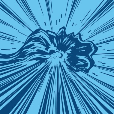 Pop sanat veya retro temalı illüstrasyon için hareket çizgisi arkaplan illüstrasyonu.