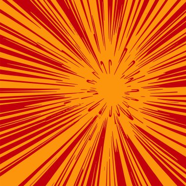 Pop sanat veya retro temalı illüstrasyon için hareket çizgisi arkaplan illüstrasyonu.