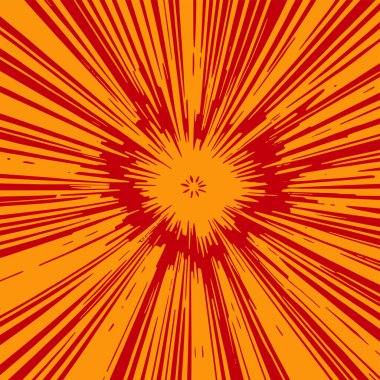 Pop sanat veya retro temalı illüstrasyon için hareket çizgisi arkaplan illüstrasyonu.