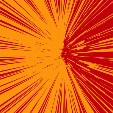 Pop sanat veya retro temalı illüstrasyon için hareket çizgisi arkaplan illüstrasyonu.