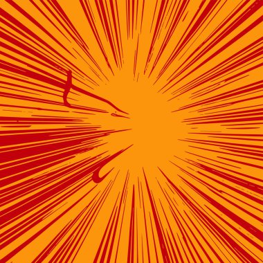 Pop sanat veya retro temalı illüstrasyon için hareket çizgisi arkaplan illüstrasyonu.