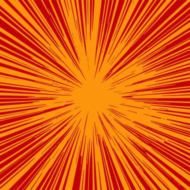 Pop sanat veya retro temalı illüstrasyon için hareket çizgisi arkaplan illüstrasyonu.