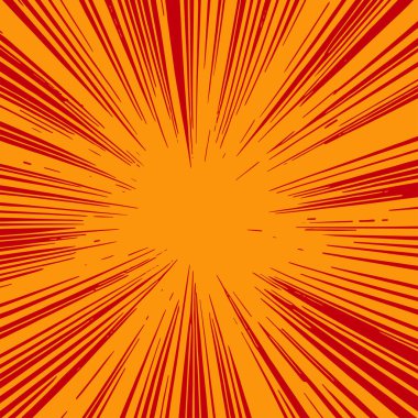 Pop sanat veya retro temalı illüstrasyon için hareket çizgisi arkaplan illüstrasyonu.