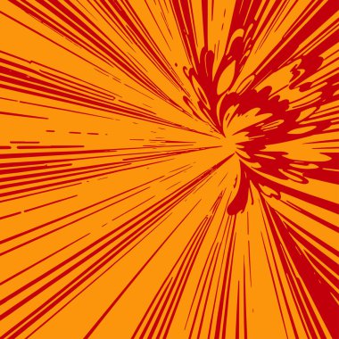 Pop sanat veya retro temalı illüstrasyon için hareket çizgisi arkaplan illüstrasyonu.