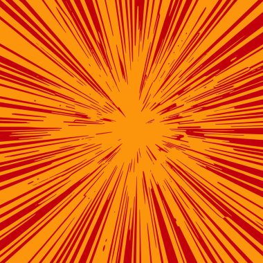 Pop sanat veya retro temalı illüstrasyon için hareket çizgisi arkaplan illüstrasyonu.