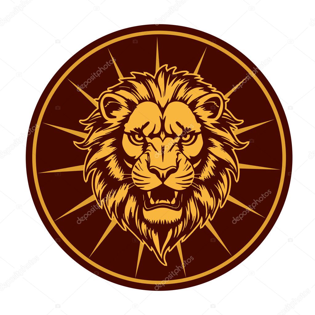 Monochrome Lion Portrait  Fierce and Powerful Wildlife Close-Up suited for wildlife related logo