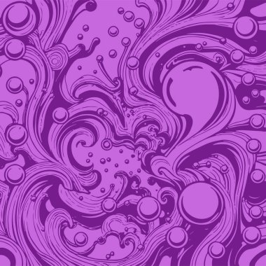 Artistik arka plan sanatı için sıvı girdaplar ve kabarcıklar. Su kabarcıkları ile süsleme.