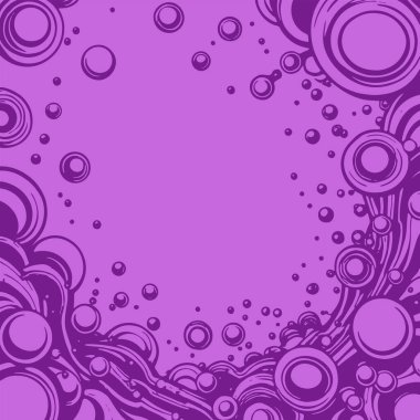 Artistik arka plan sanatı için sıvı girdaplar ve kabarcıklar. Su kabarcıkları ile süsleme.