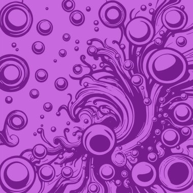 Artistik arka plan sanatı için sıvı girdaplar ve kabarcıklar. Su kabarcıkları ile süsleme.