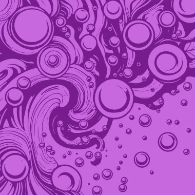 Artistik arka plan sanatı için sıvı girdaplar ve kabarcıklar. Su kabarcıkları ile süsleme.