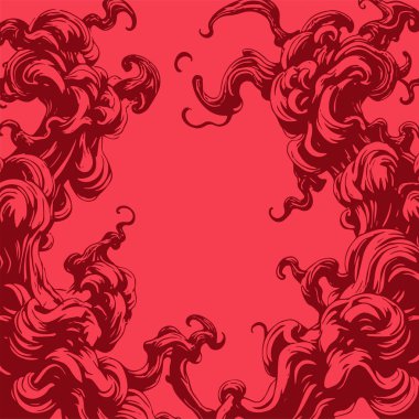 Girdap akış çizgileri olan soyut bir arkaplan. Duman arkaplan sanatının sanatsal akış vuruşları