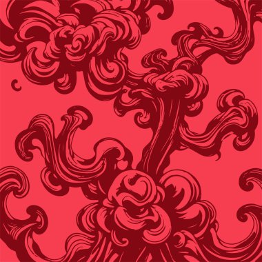 Girdap akış çizgileri olan soyut bir arkaplan. Duman arkaplan sanatının sanatsal akış vuruşları