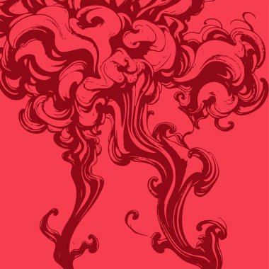 Girdap akış çizgileri olan soyut bir arkaplan. Duman arkaplan sanatının sanatsal akış vuruşları