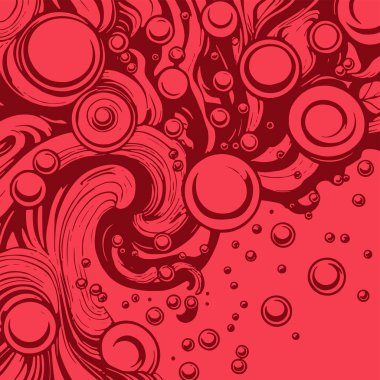 Artistik arka plan sanatı için sıvı girdaplar ve kabarcıklar. Su kabarcıkları ile süsleme.