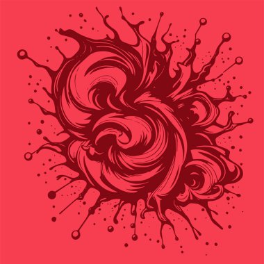 Sıvı veya mürekkep sıçramalarının soyut arkaplanı. Sıvı sıçrama arkaplan sanatı.